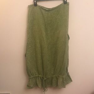 Flax Linen Sack Maxi Skirt